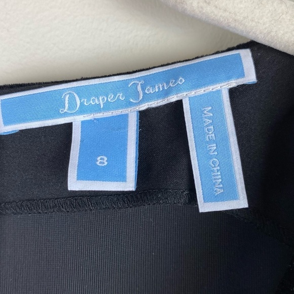 Draper James Black Velvet Ruffle Cap Sleeve Dress size 8 - Picture 10 of 12